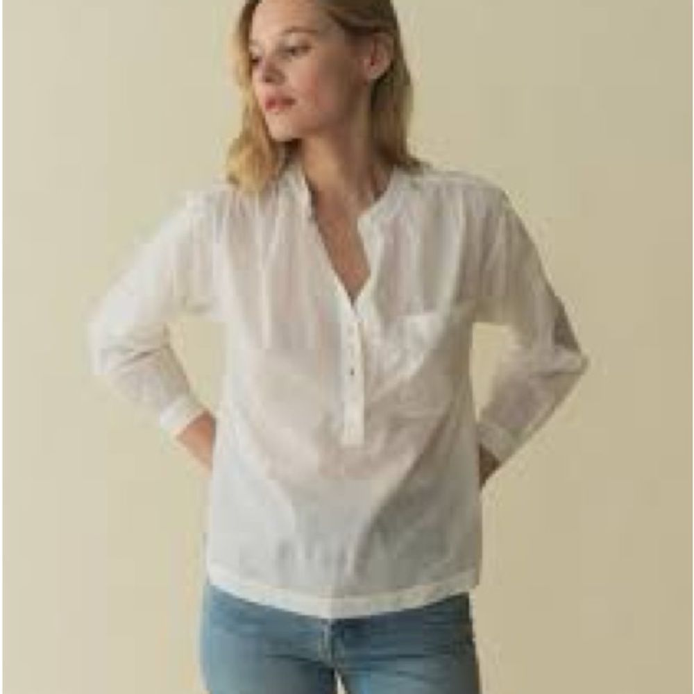 NWT Doen Haisa organic blouse. Sz:Small color:salt - Picture 3 of 10